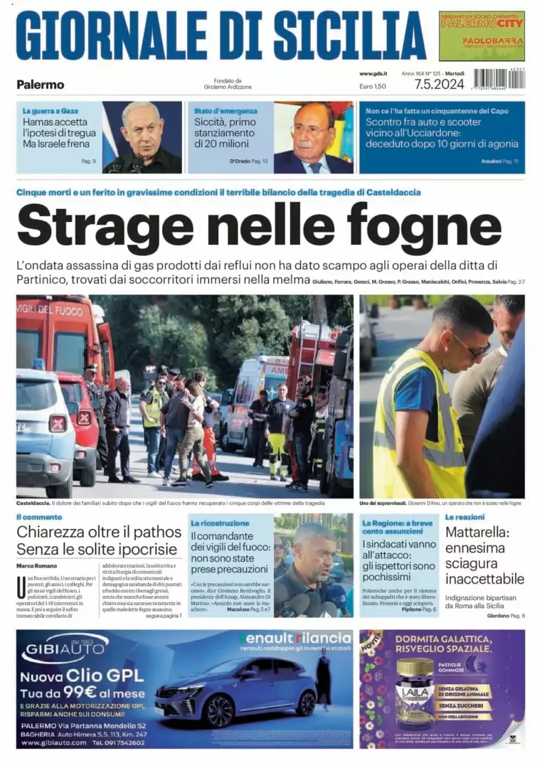 Prima-pagina-Giornale-di-Sicilia-edizione-di-oggi-07-05-2024