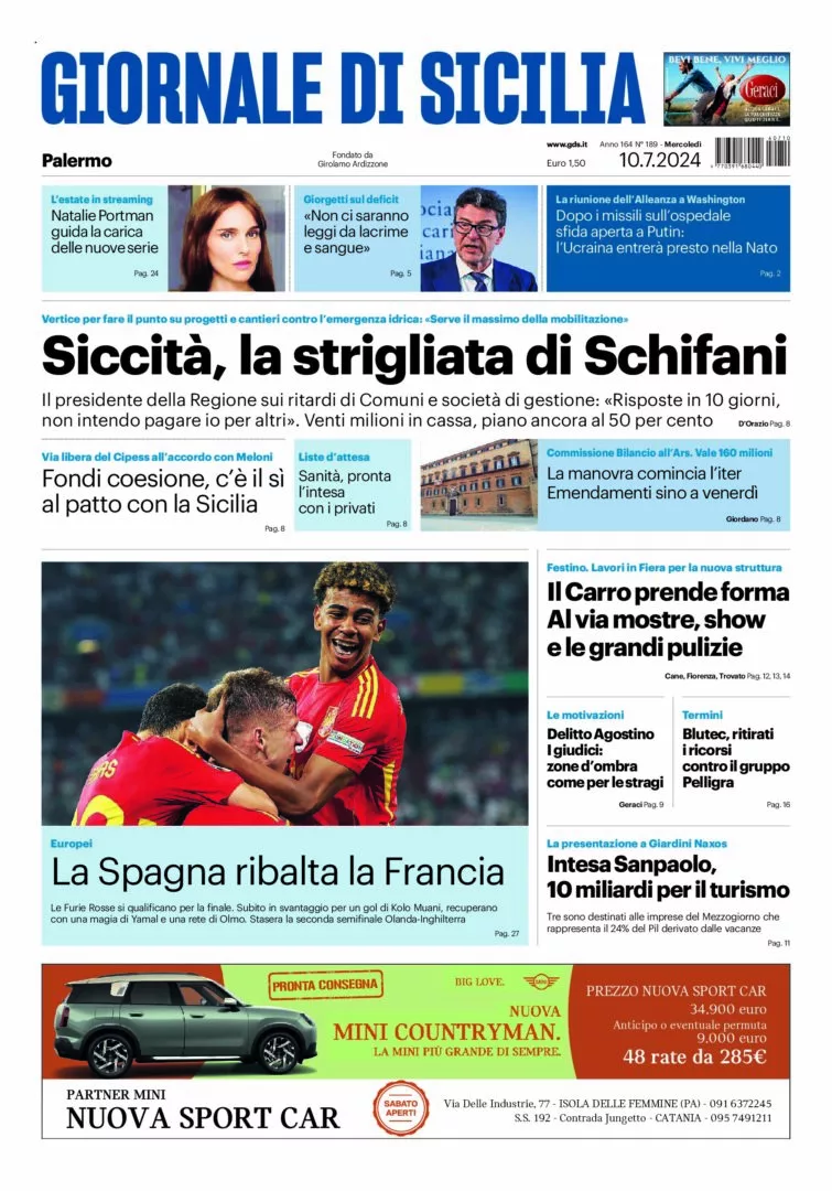 Prima-pagina-Giornale-di-Sicilia-edizione-di-oggi-10-07-2024