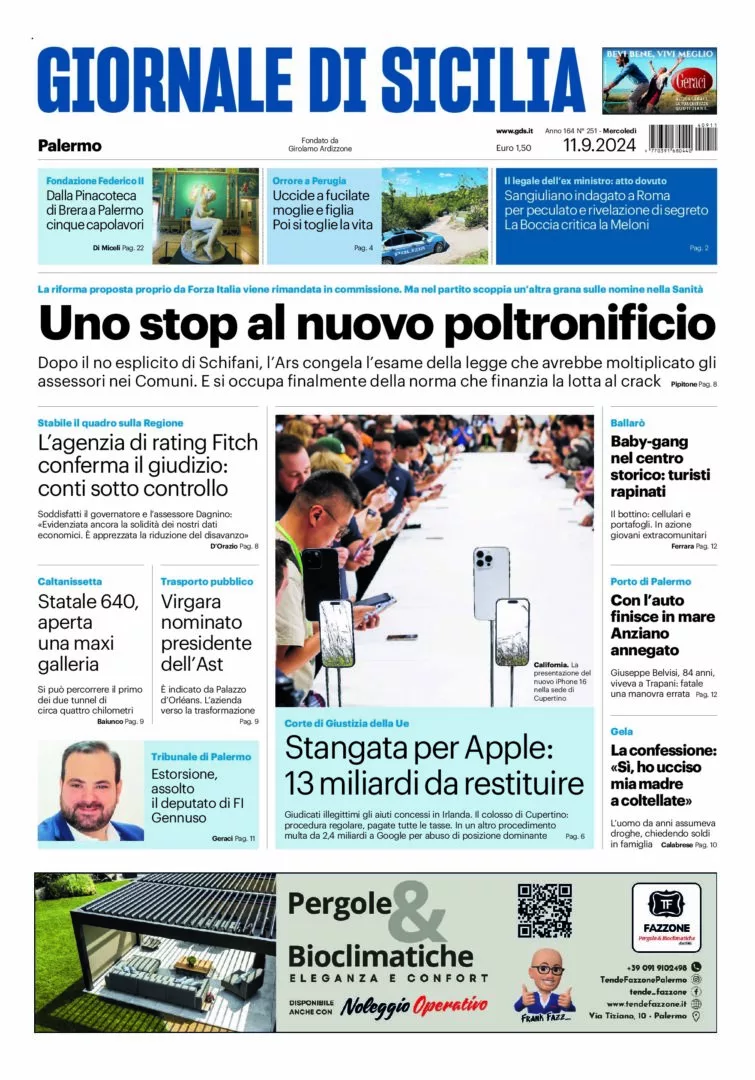 Prima-pagina-Giornale-di-Sicilia-edizione-di-oggi-11-09-2024