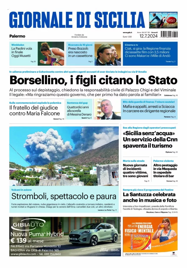 Prima-pagina-Giornale-di-Sicilia-edizione-di-oggi-12-07-2024