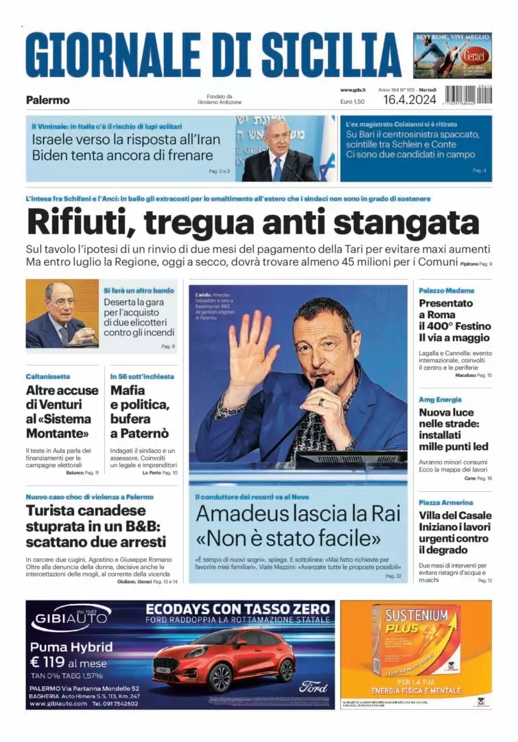 Prima-pagina-Giornale-di-Sicilia-edizione-di-oggi-16-04-2024