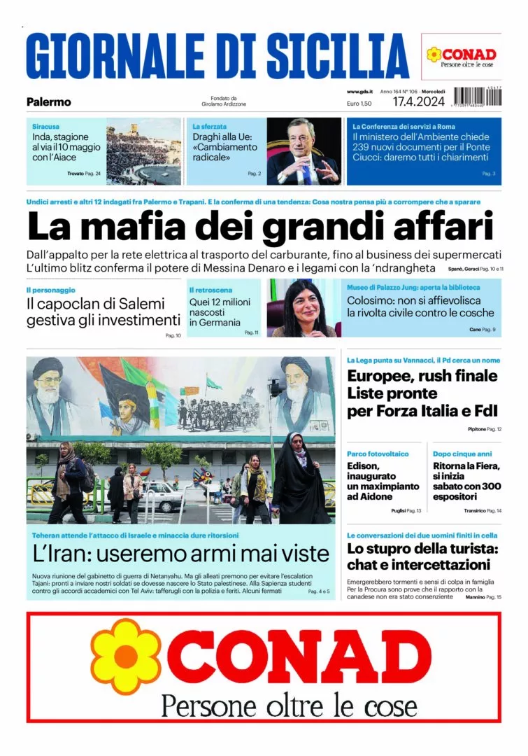 Prima-pagina-Giornale-di-Sicilia-edizione-di-oggi-17-04-2024