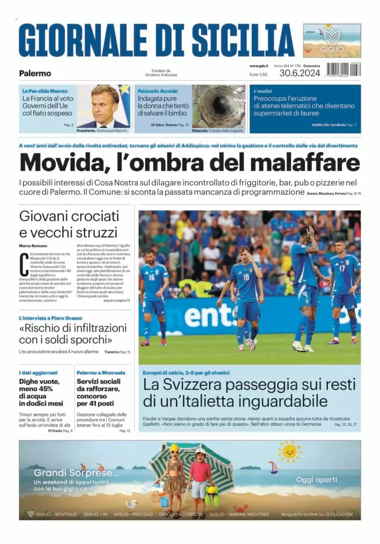 Prima-pagina-Giornale-di-Sicilia-edizione-di-oggi-30-06-2024