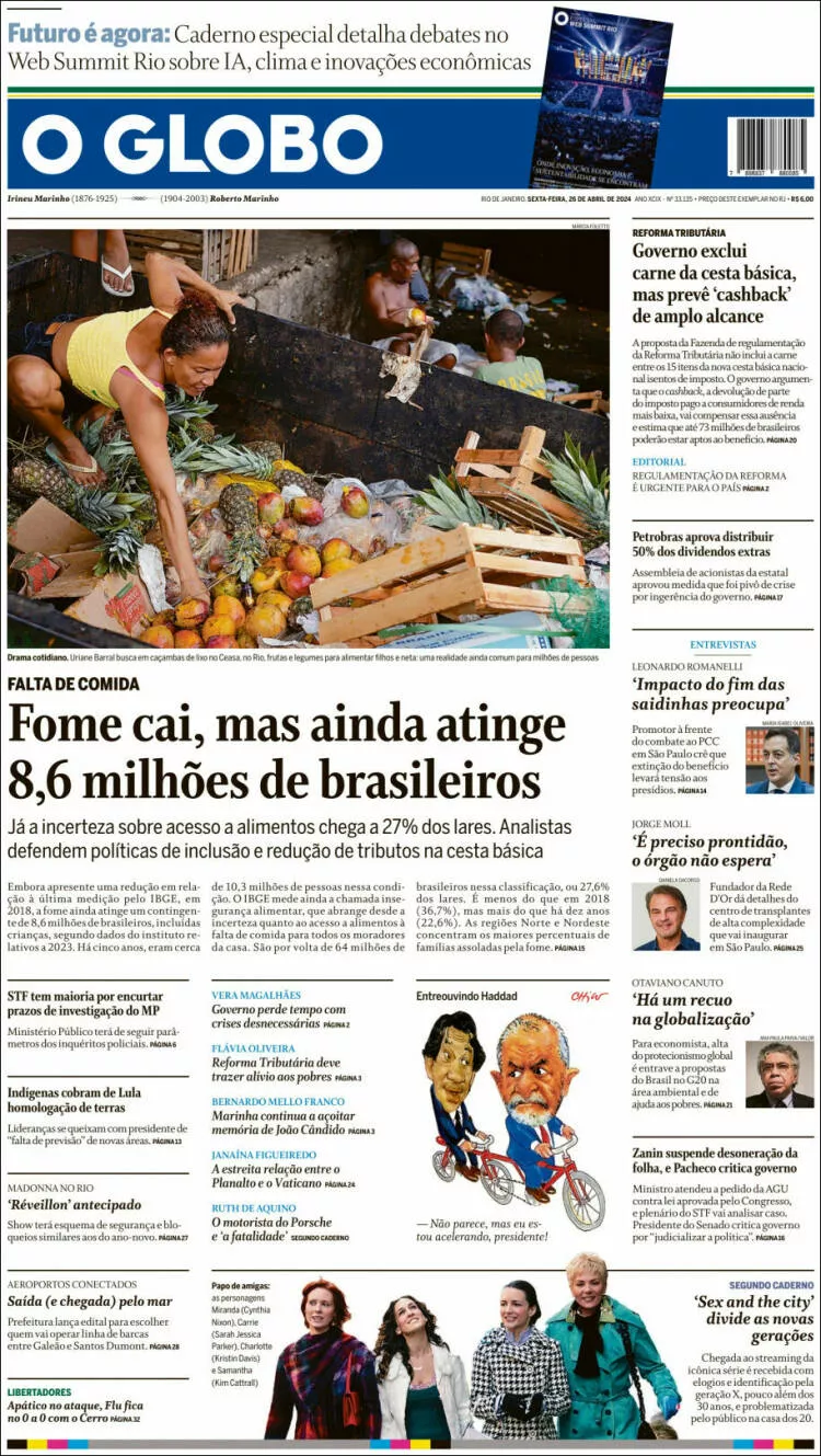 Prima-pagina-globo-oggi-edizione-del-2024-04-26