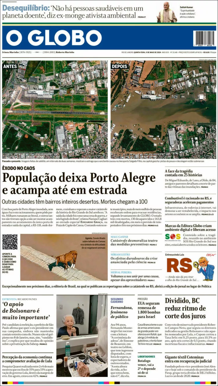 Prima-pagina-globo-oggi-edizione-del-2024-05-09