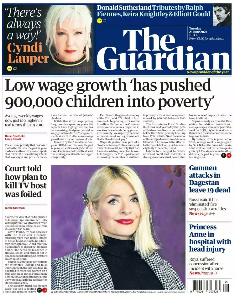 Prima-pagina-guardian-edizione-di-oggi-2024-06-25