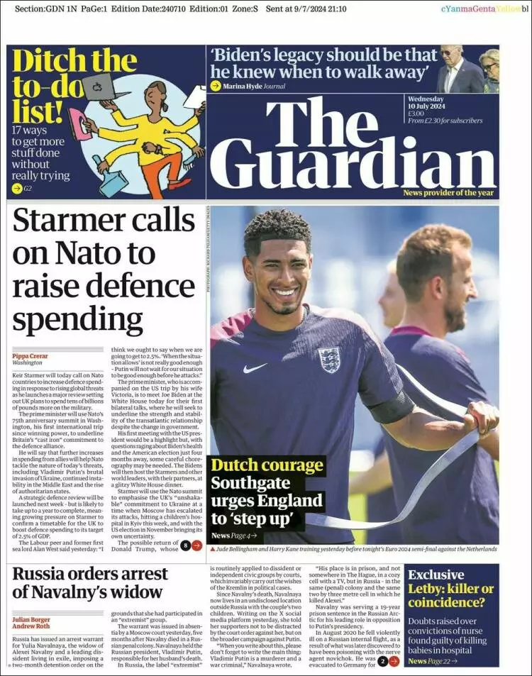 Prima-pagina-guardian-edizione-di-oggi-2024-07-10