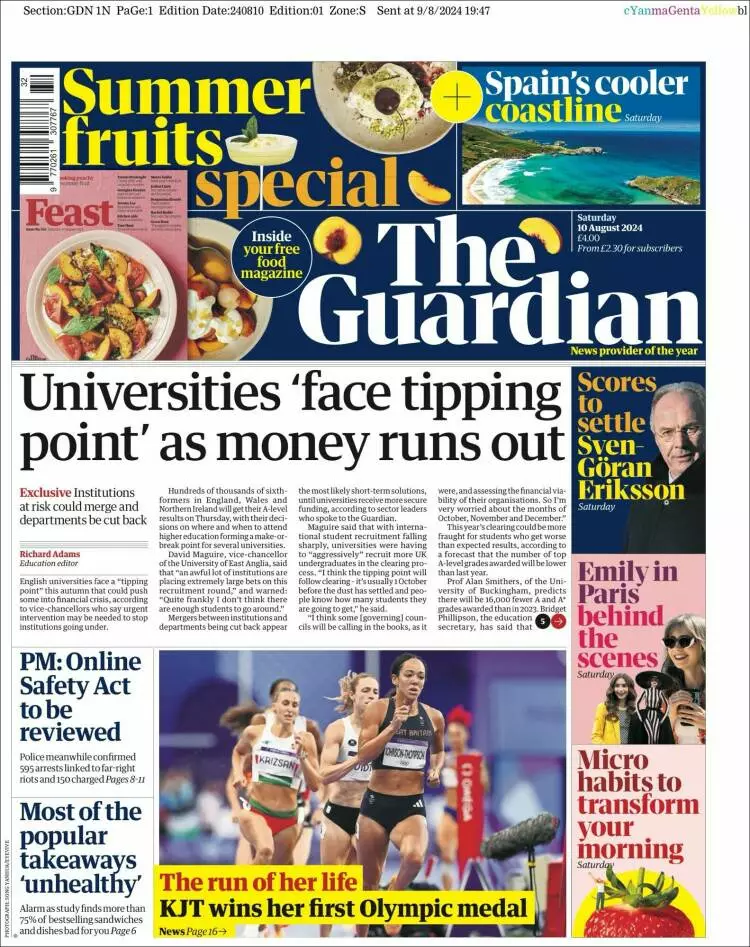 Prima-pagina-guardian-edizione-di-oggi-2024-08-10