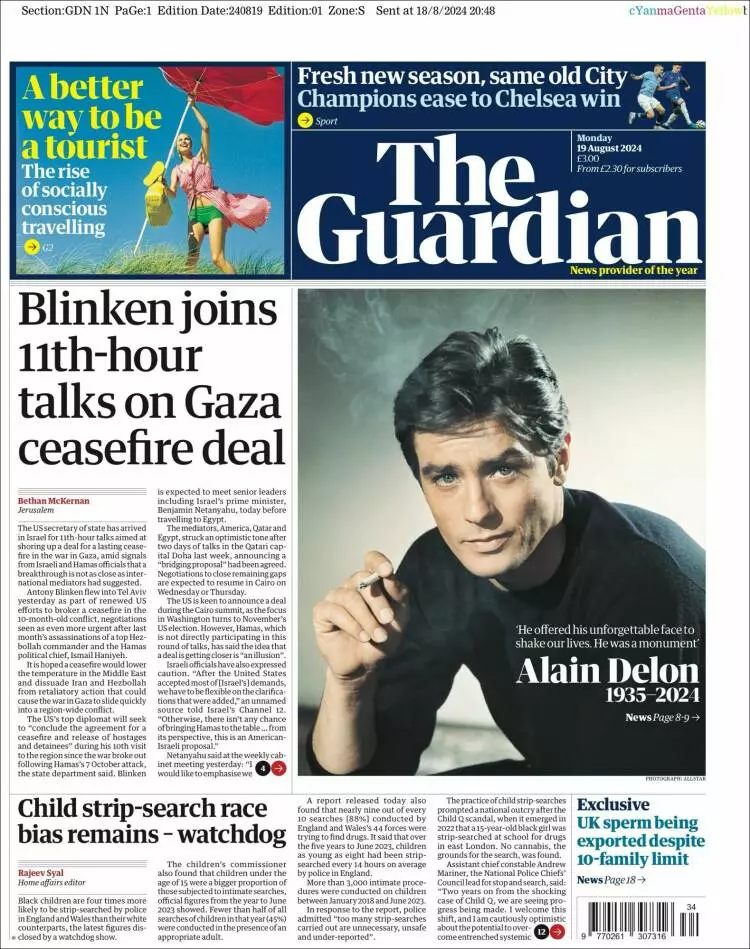 Prima-pagina-guardian-edizione-di-oggi-2024-08-19