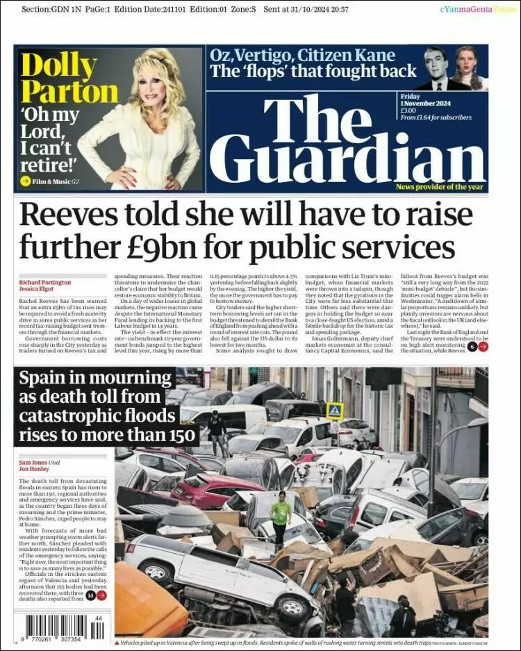 Prima-pagina-guardian-edizione-di-oggi-2024-11-01