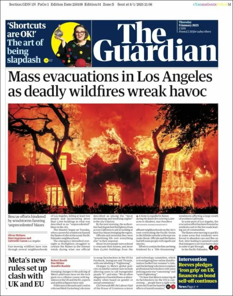 Prima-pagina-guardian-edizione-di-oggi-2025-01-09