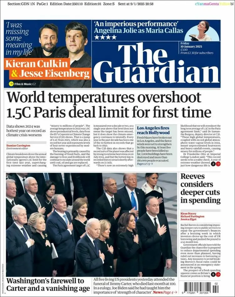 Prima-pagina-guardian-edizione-di-oggi-2025-01-10