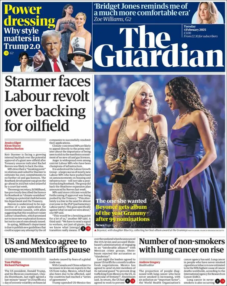 Prima-pagina-guardian-edizione-di-oggi-2025-02-04