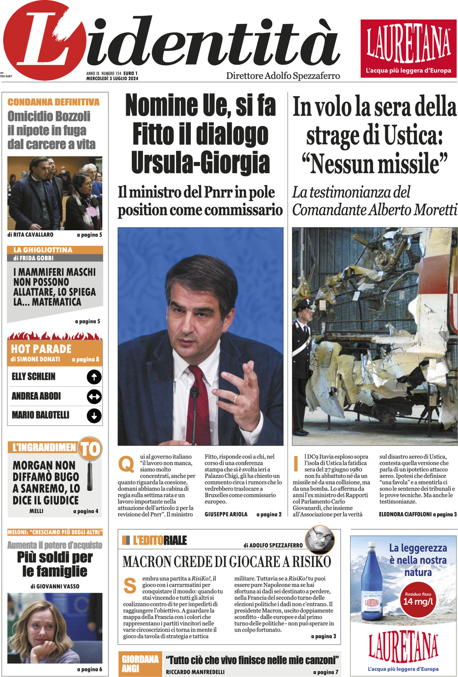 Prima-pagina-identita-edizione-di-oggi-03-07-2024