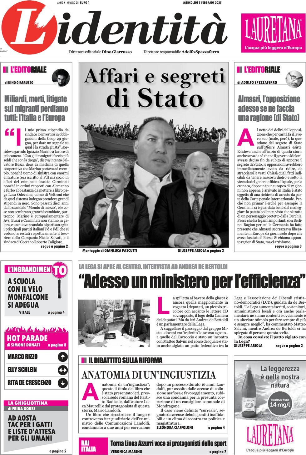 Prima-pagina-identita-edizione-di-oggi-05-02-2025