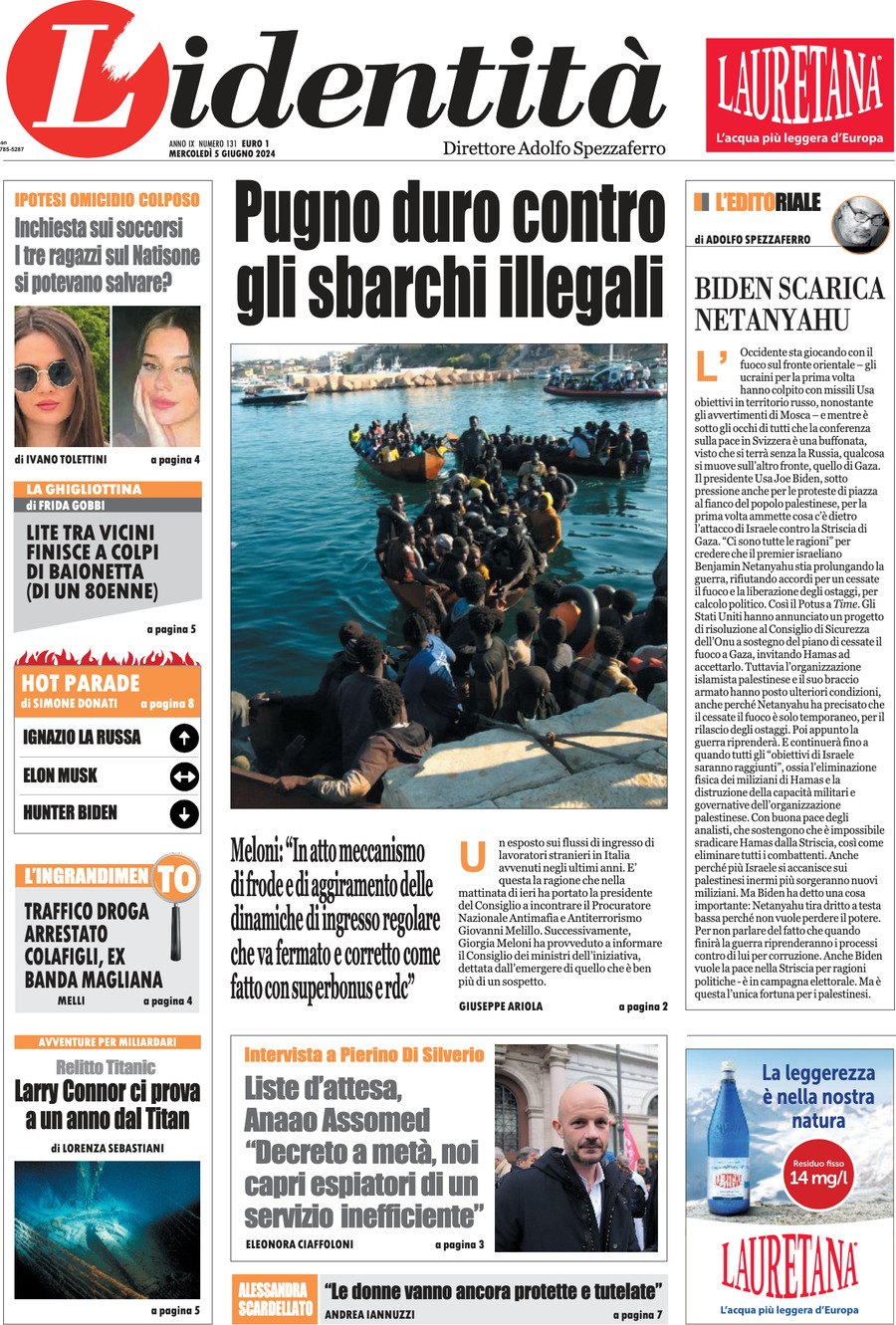 Prima-pagina-identita-edizione-di-oggi-05-06-2024