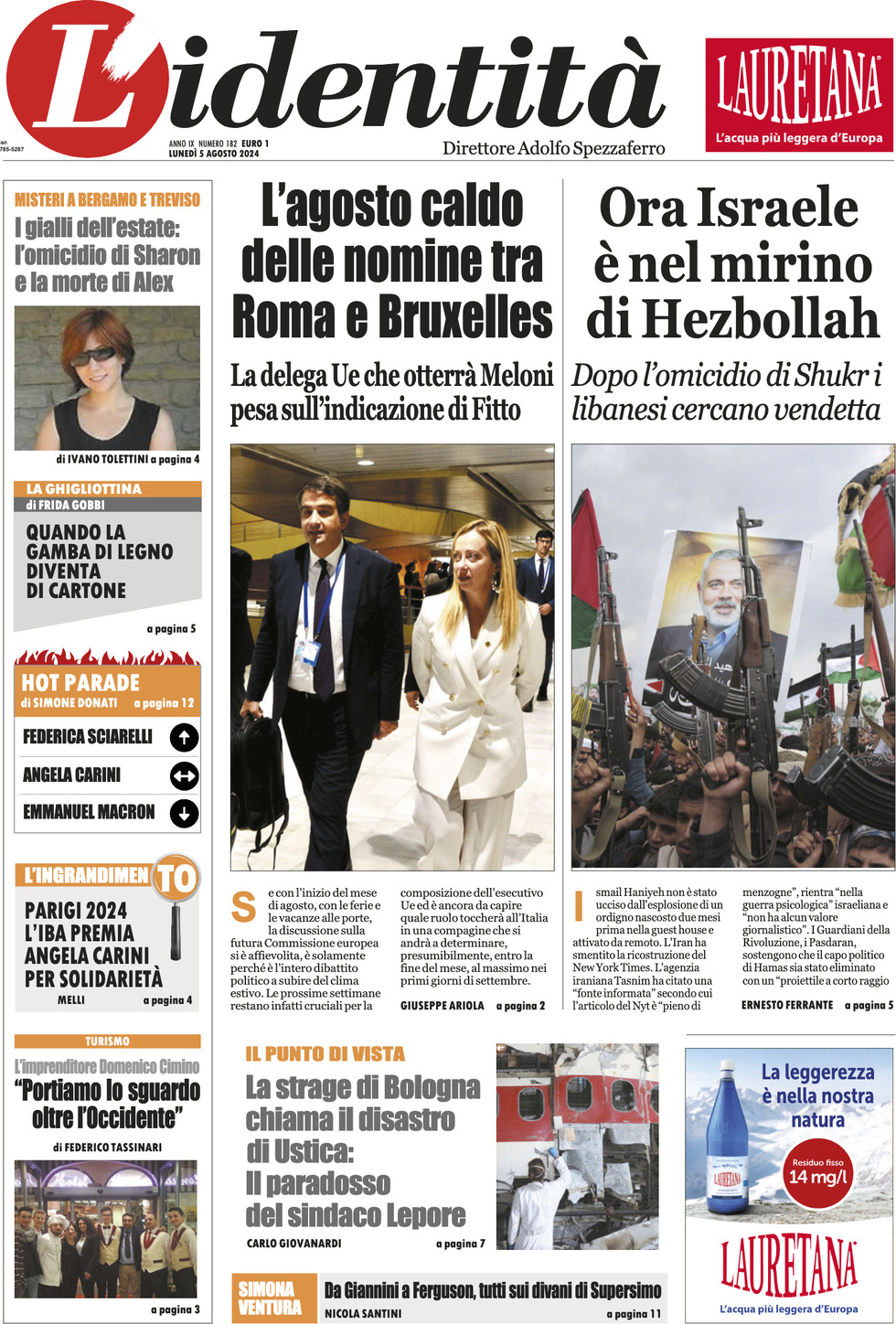 Prima-pagina-identita-edizione-di-oggi-05-08-2024