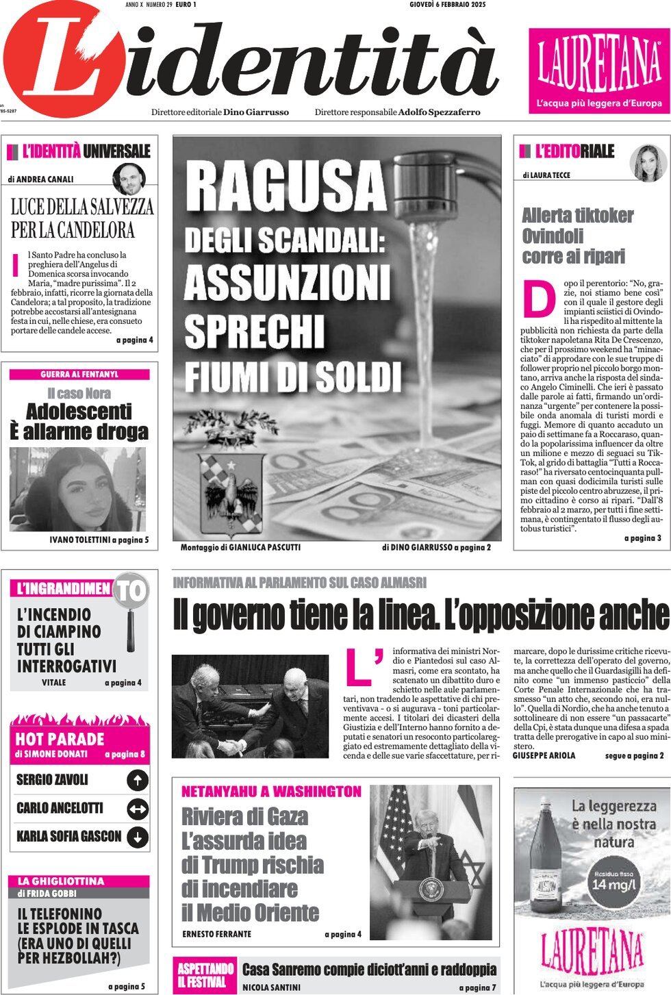 Prima-pagina-identita-edizione-di-oggi-06-02-2025