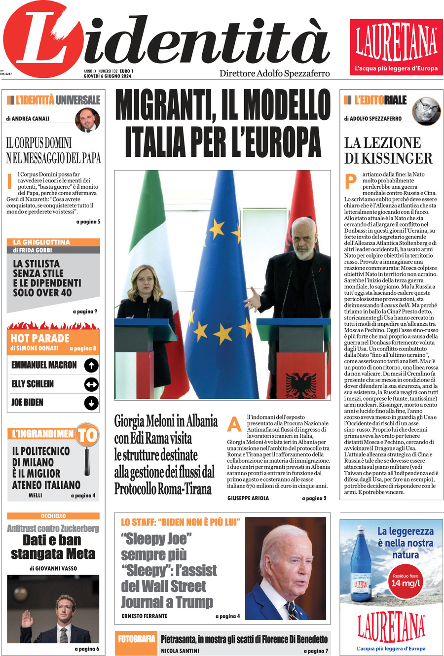 Prima-pagina-identita-edizione-di-oggi-06-06-2024