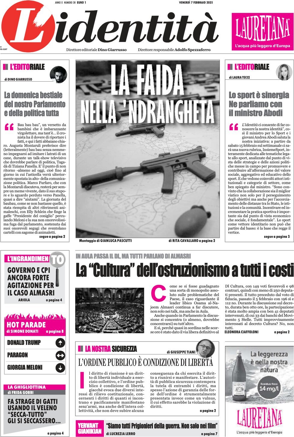 Prima-pagina-identita-edizione-di-oggi-07-02-2025