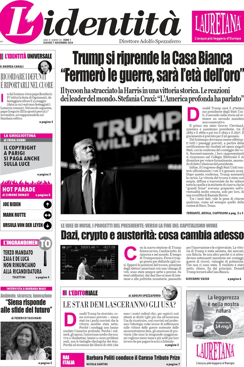 Prima-pagina-identita-edizione-di-oggi-07-11-2024