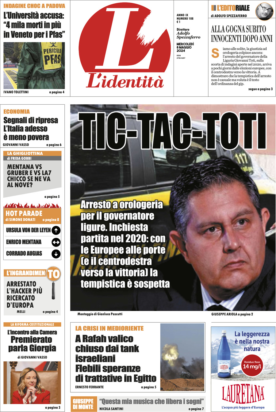 Prima-pagina-identita-edizione-di-oggi-08-05-2024