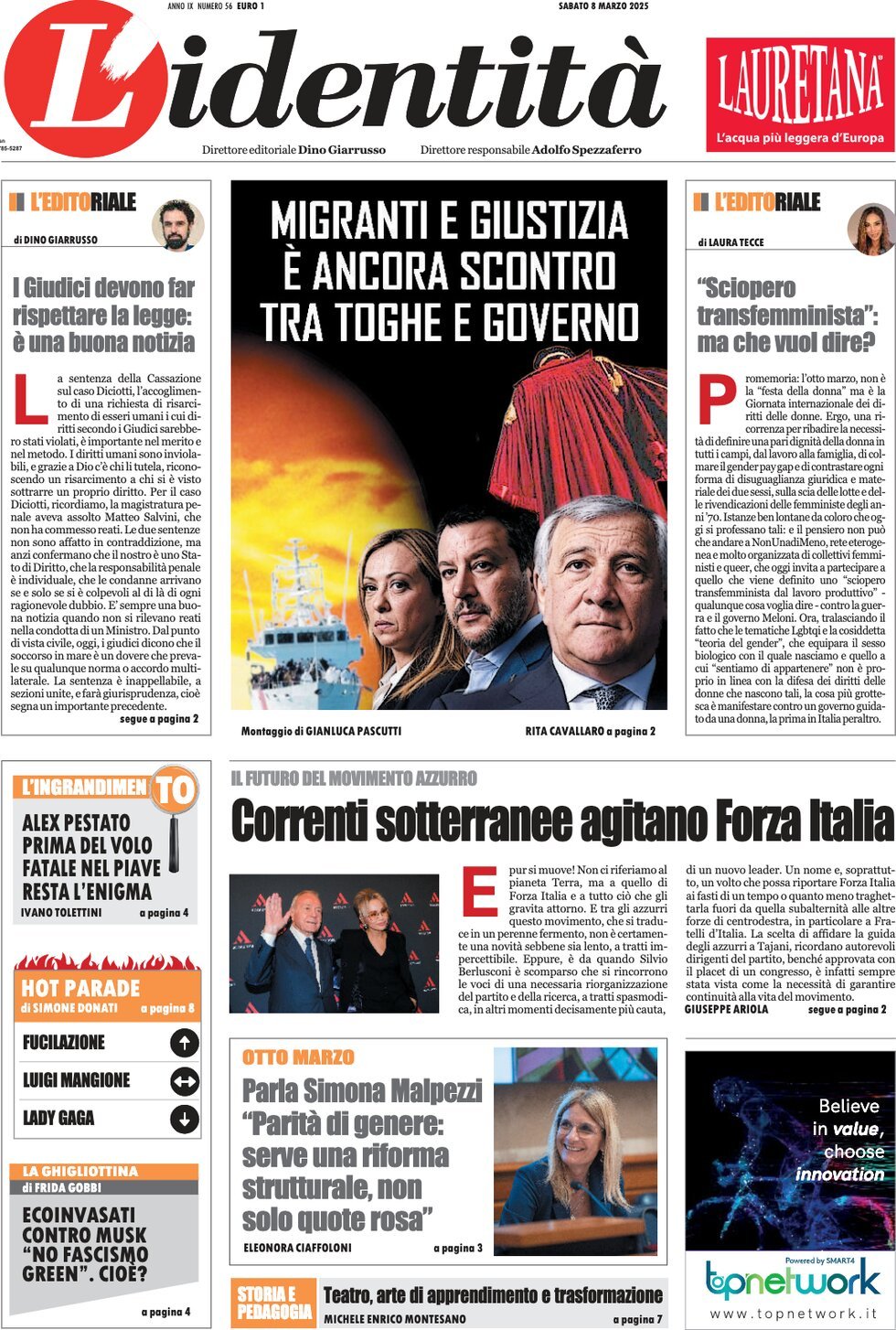 Prima-pagina-identita-edizione-di-oggi-09-03-2025