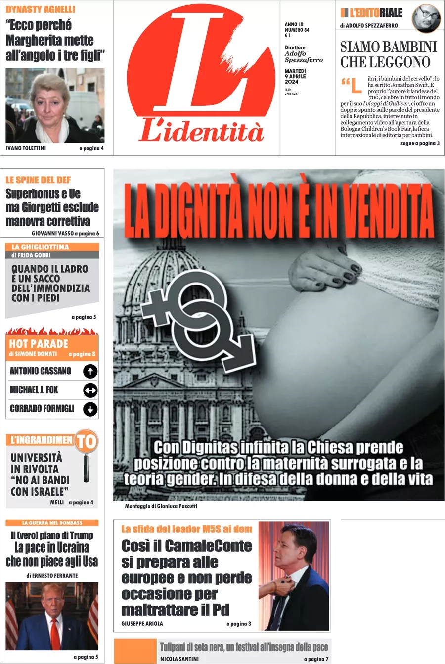 Prima-pagina-identita-edizione-di-oggi-09-04-2024