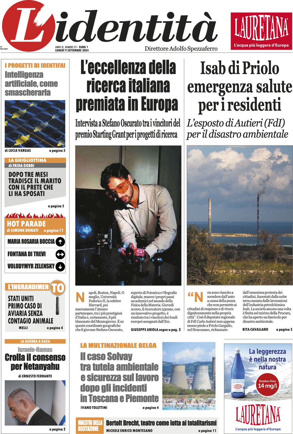 Prima-pagina-identita-edizione-di-oggi-09-09-2024