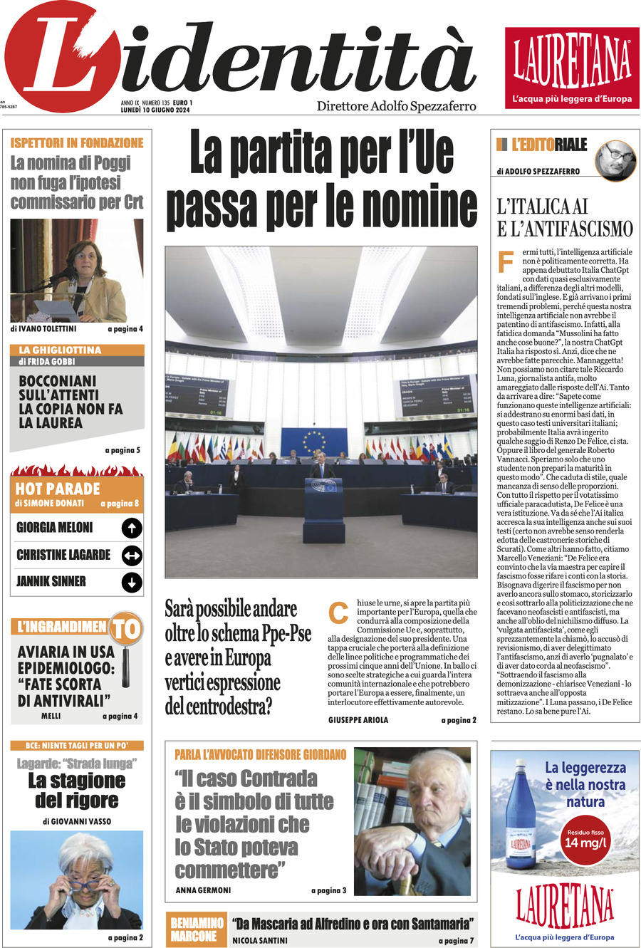 Prima-pagina-identita-edizione-di-oggi-10-06-2024