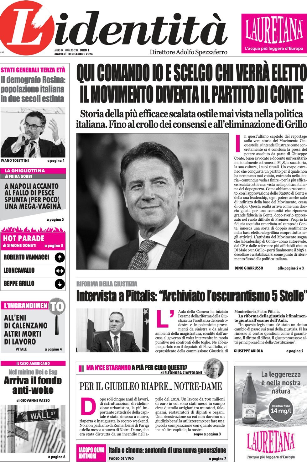 Prima-pagina-identita-edizione-di-oggi-10-12-2024