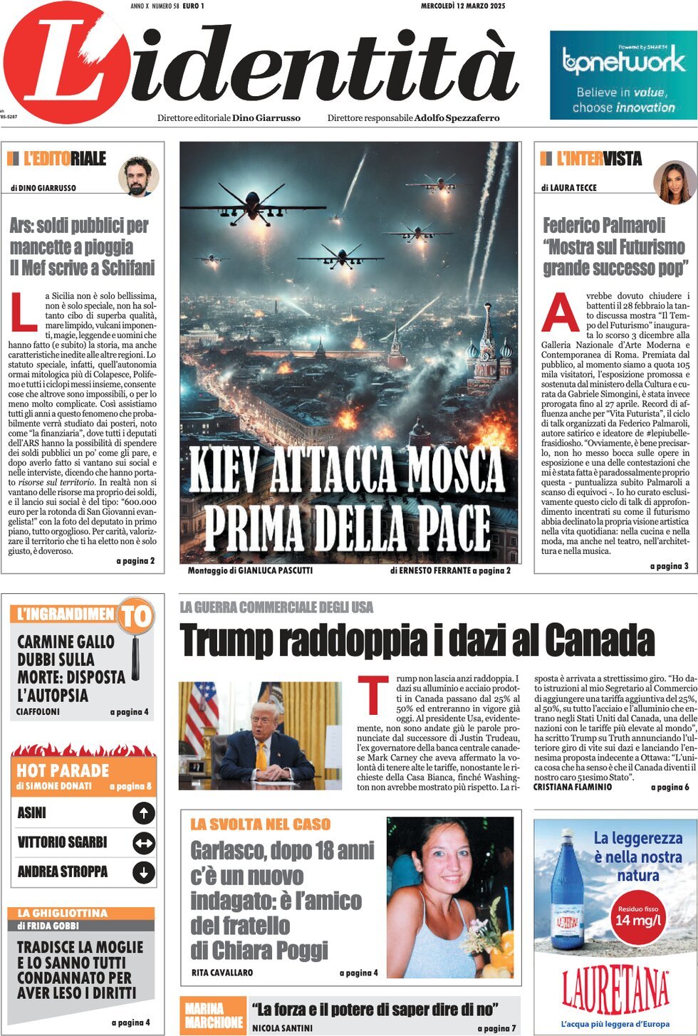 Prima-pagina-identita-edizione-di-oggi-12-03-2025