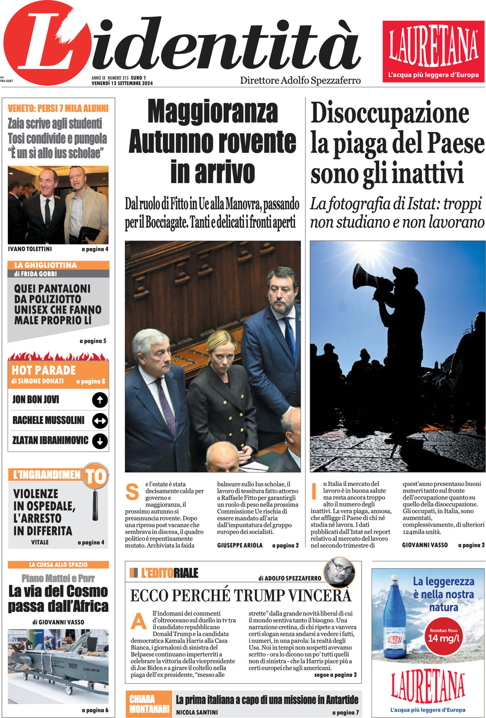 Prima-pagina-identita-edizione-di-oggi-13-09-2024