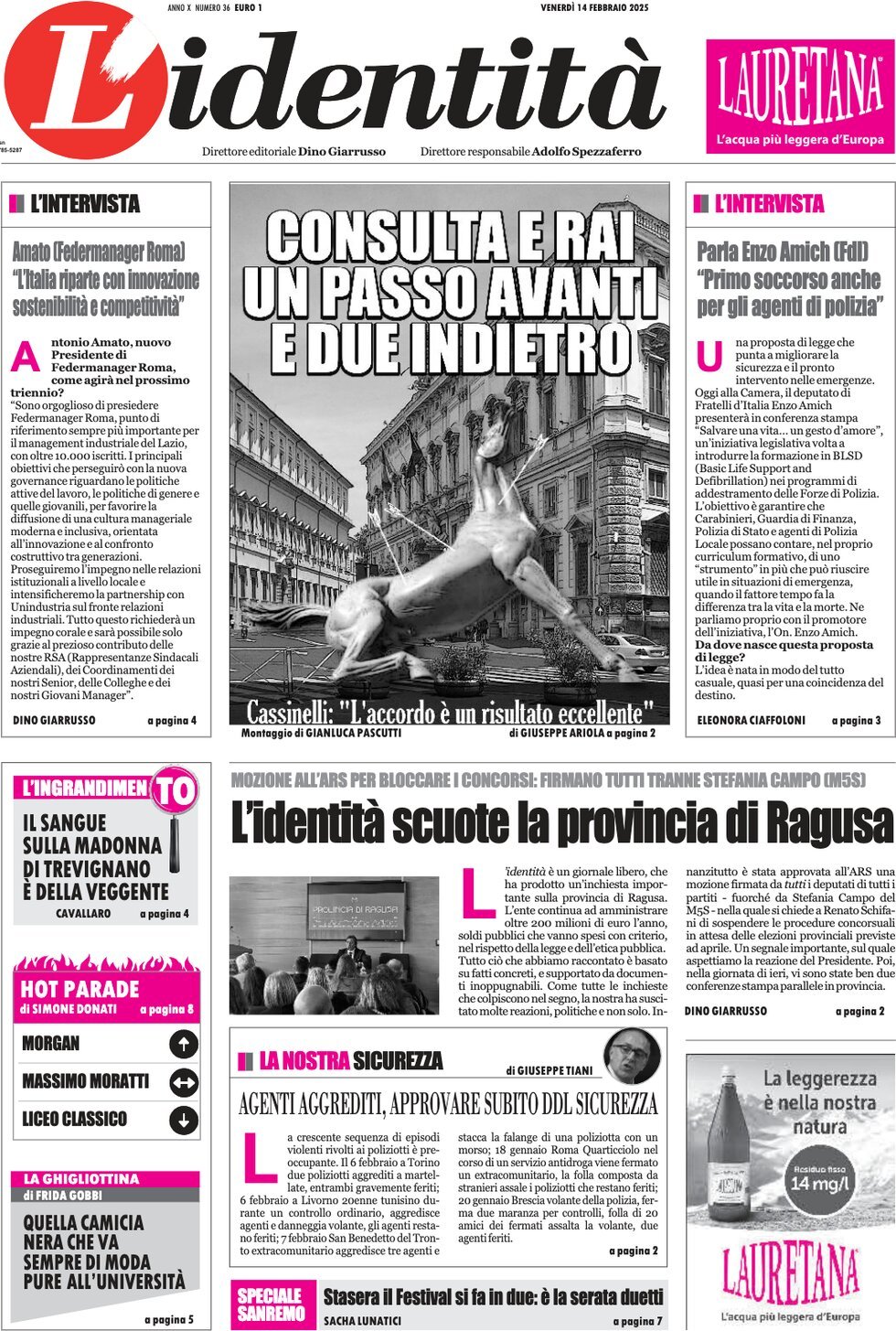 Prima-pagina-identita-edizione-di-oggi-14-02-2025