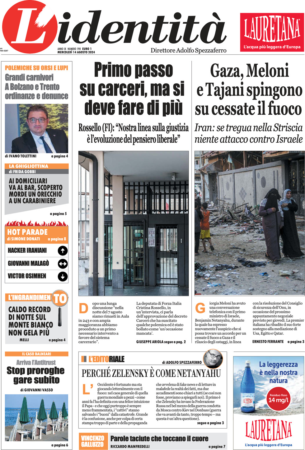 Prima-pagina-identita-edizione-di-oggi-14-08-2024