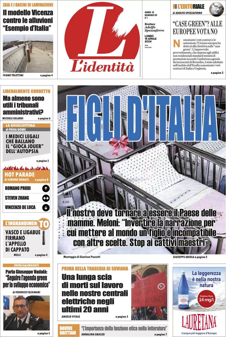 Prima-pagina-identita-edizione-di-oggi-15-04-2024