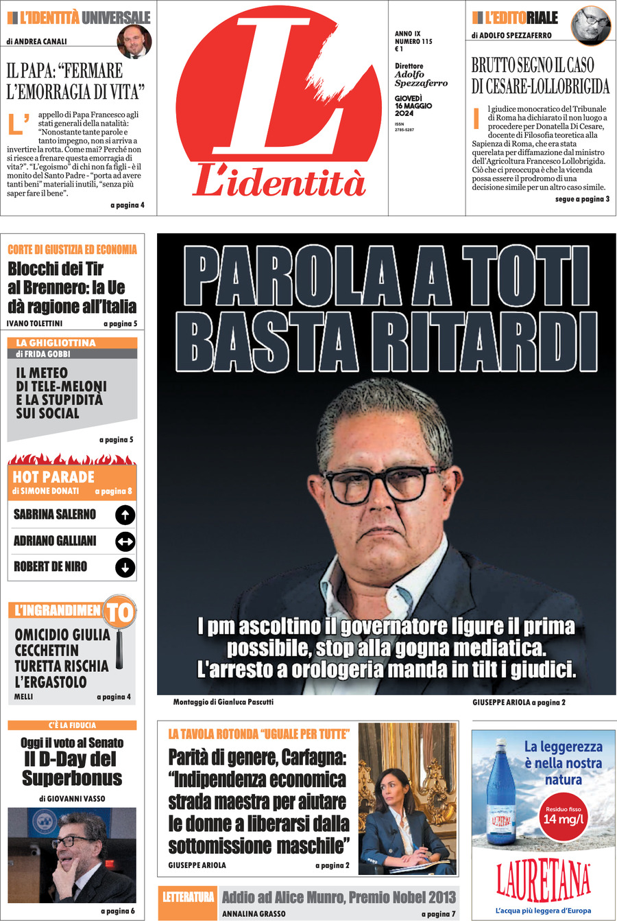 Prima-pagina-identita-edizione-di-oggi-16-05-2024