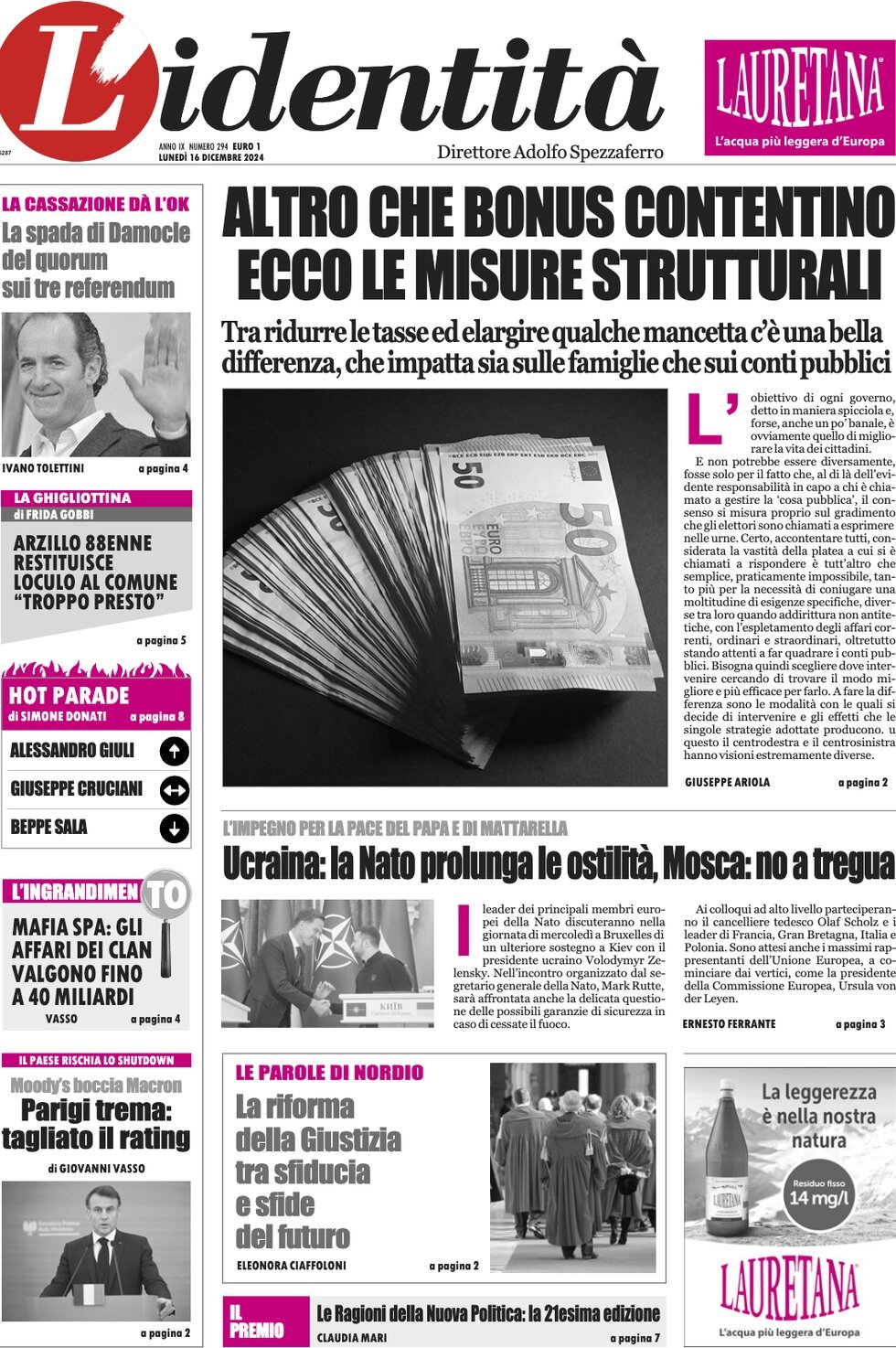 Prima-pagina-identita-edizione-di-oggi-16-12-2024