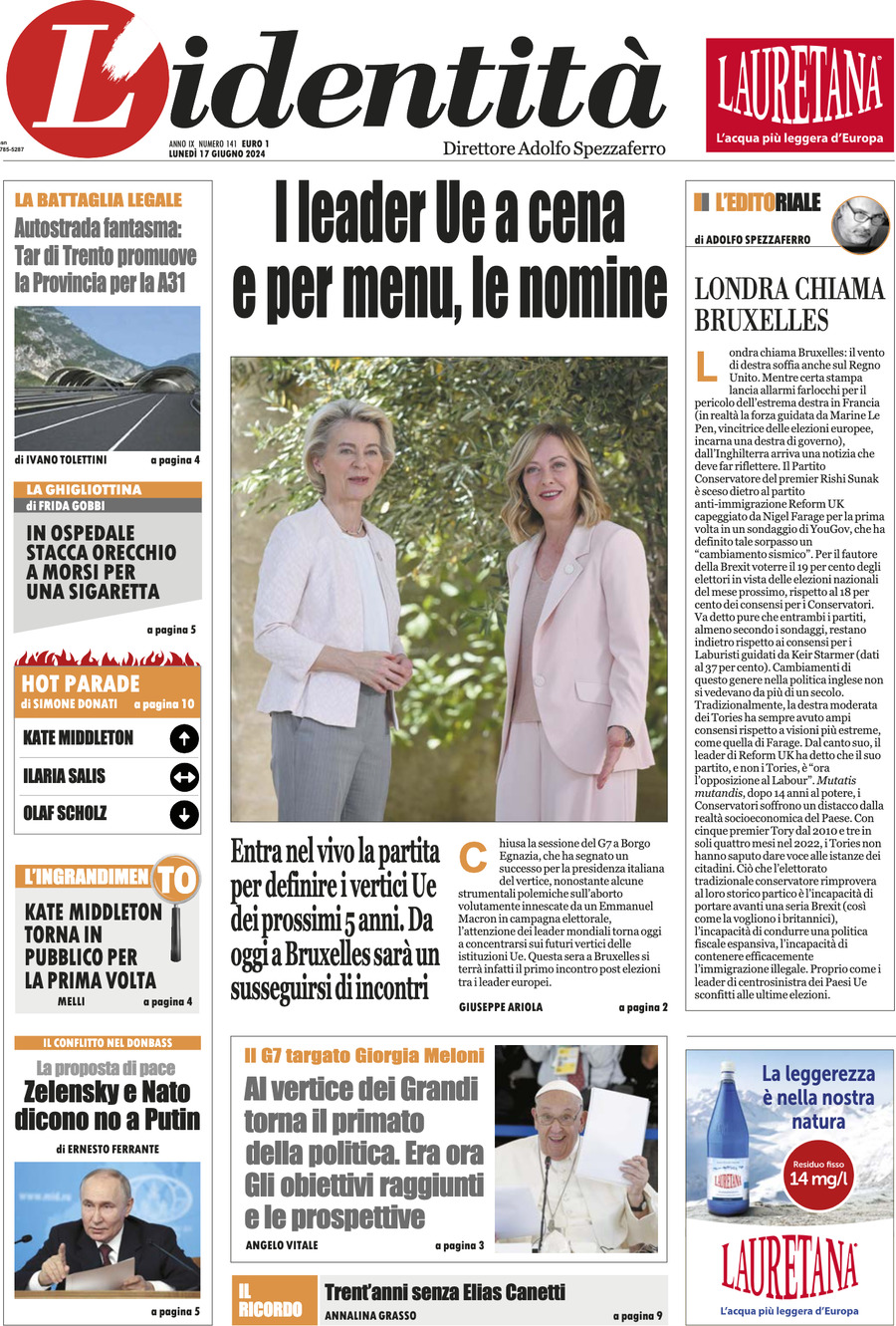 Prima-pagina-identita-edizione-di-oggi-17-06-2024