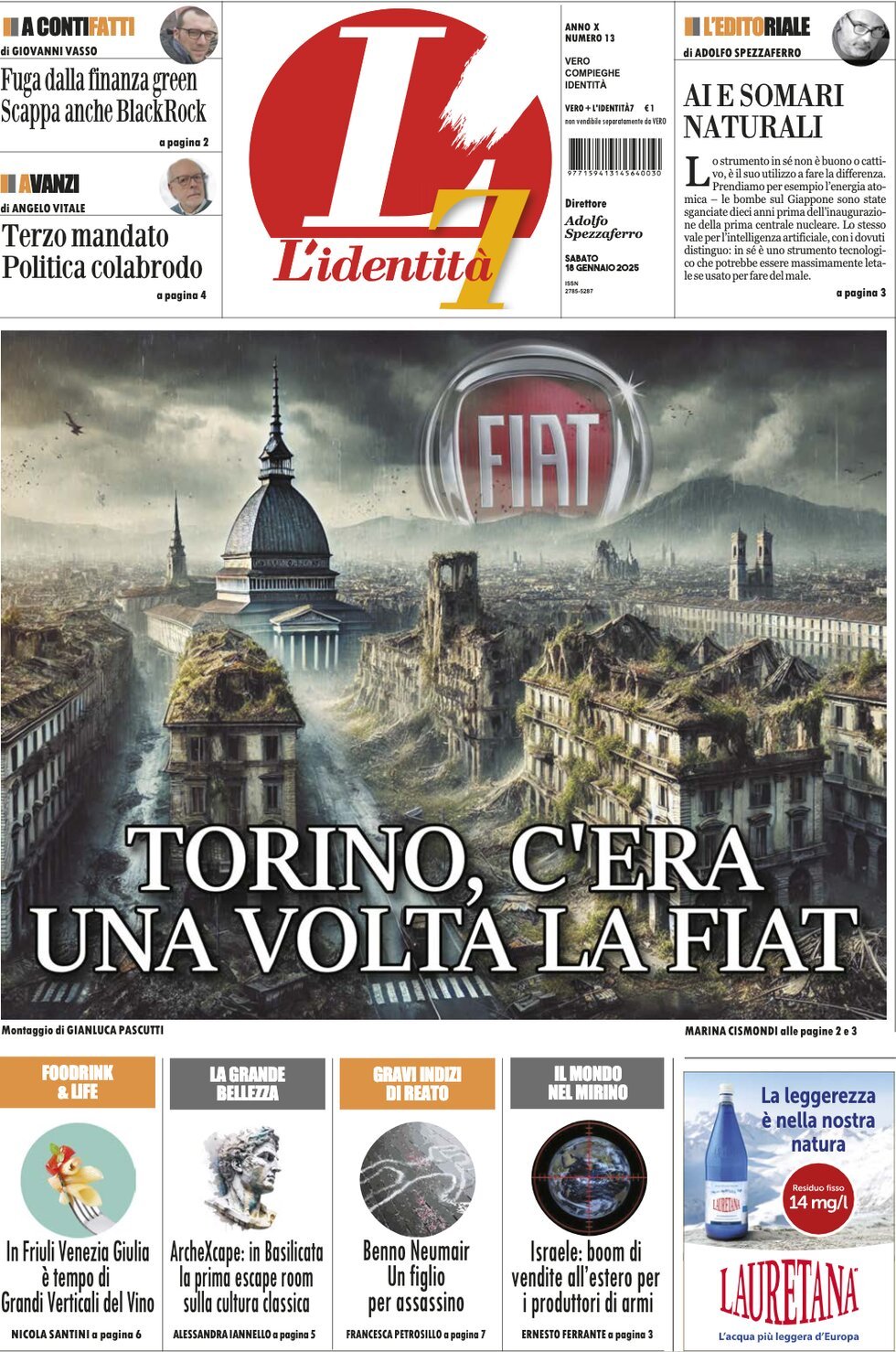 Prima-pagina-identita-edizione-di-oggi-18-01-2025