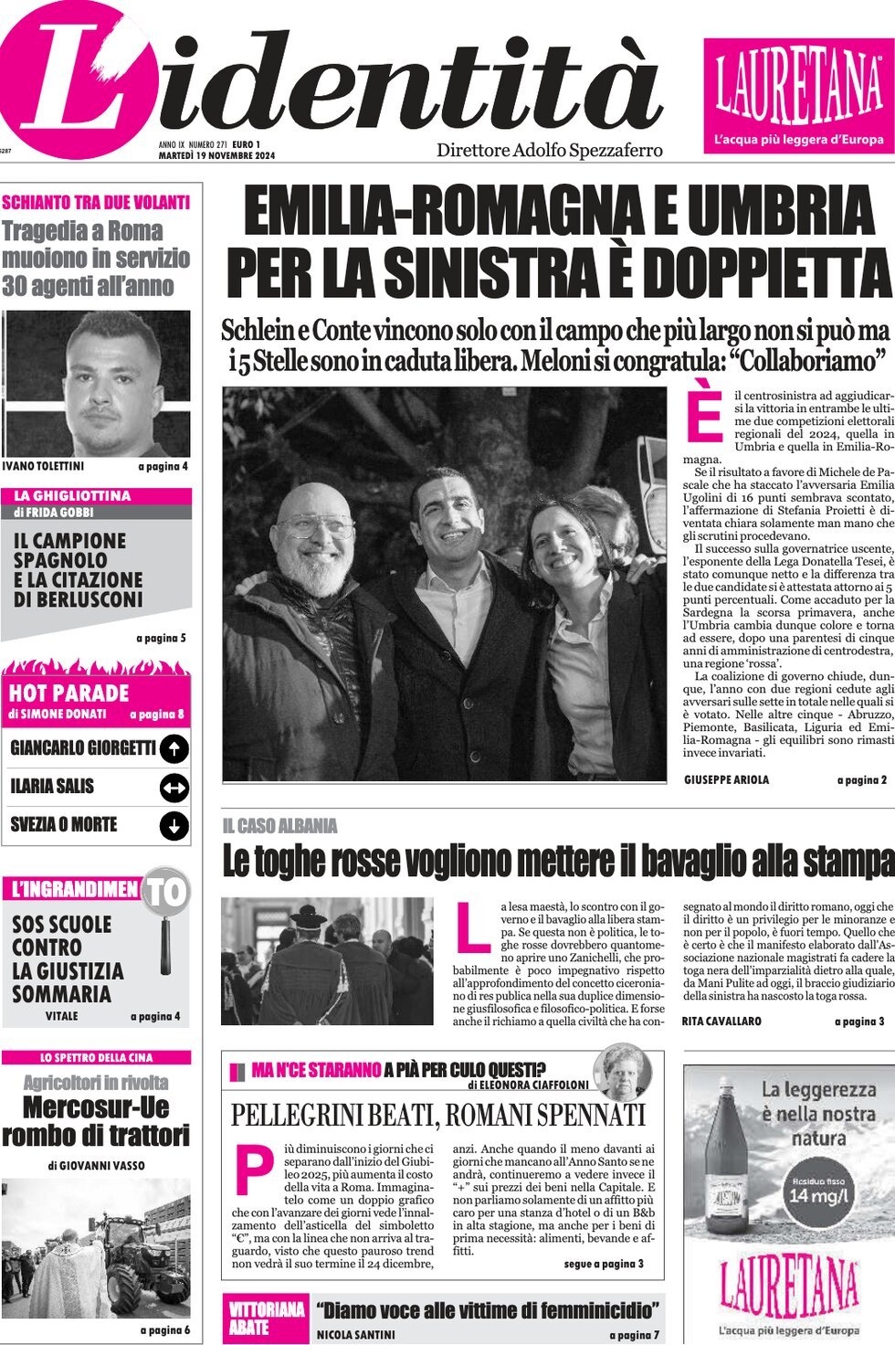 Prima-pagina-identita-edizione-di-oggi-19-11-2024