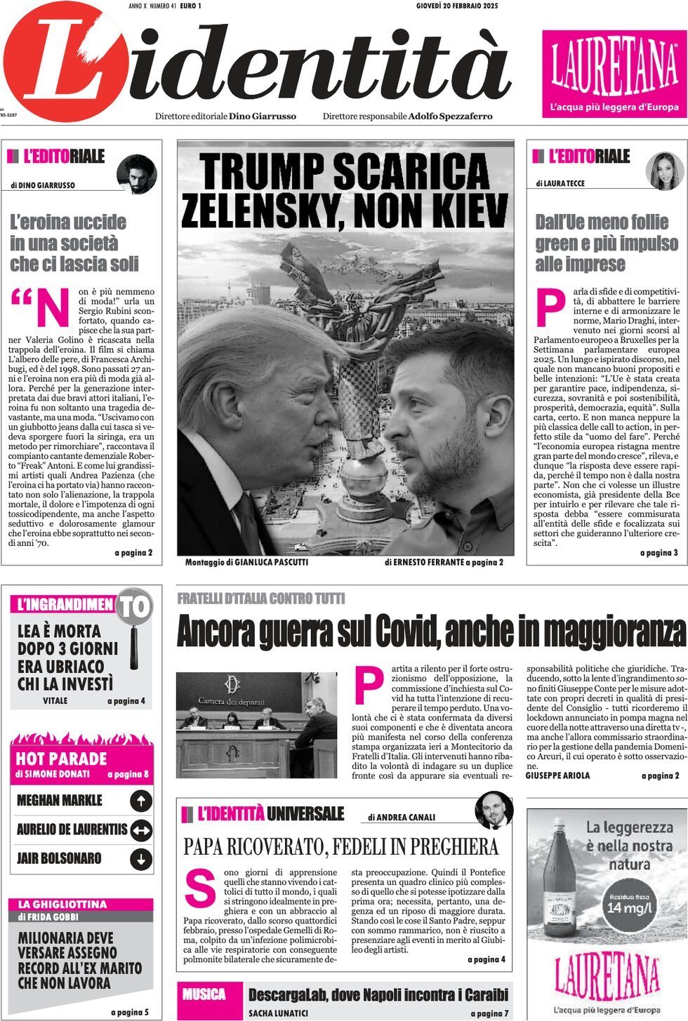 Prima-pagina-identita-edizione-di-oggi-20-02-2025