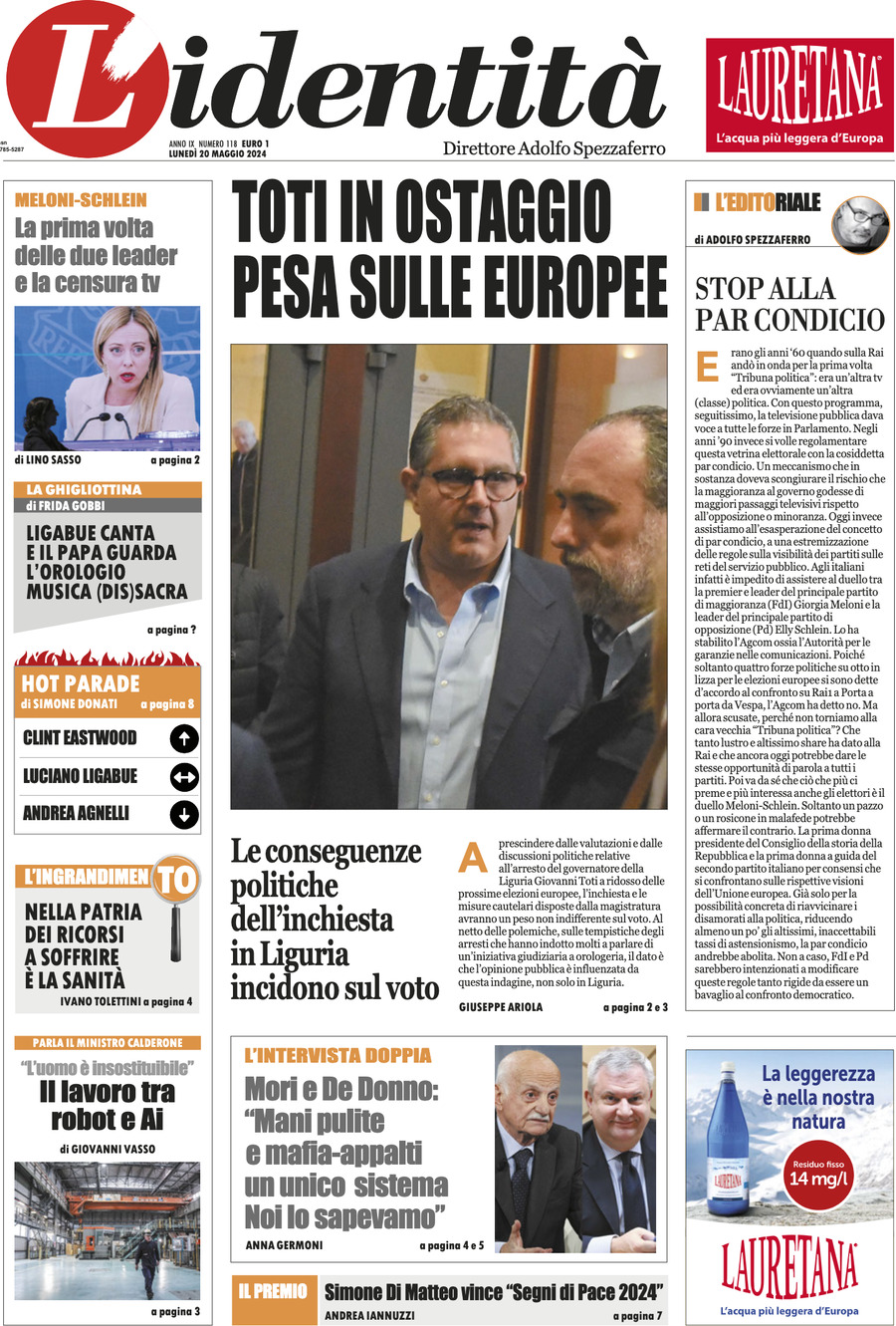 Prima-pagina-identita-edizione-di-oggi-20-05-2024