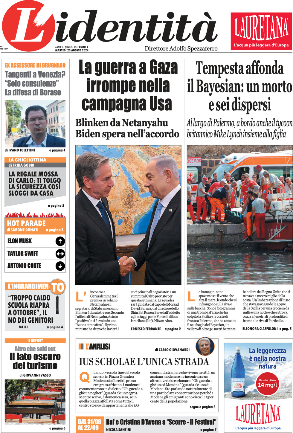 Prima-pagina-identita-edizione-di-oggi-20-08-2024