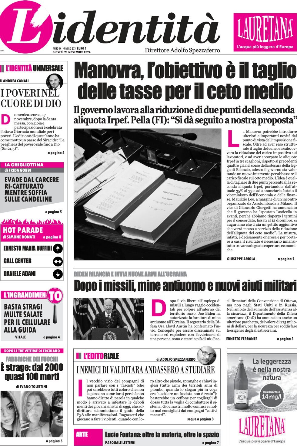 Prima-pagina-identita-edizione-di-oggi-21-11-2024