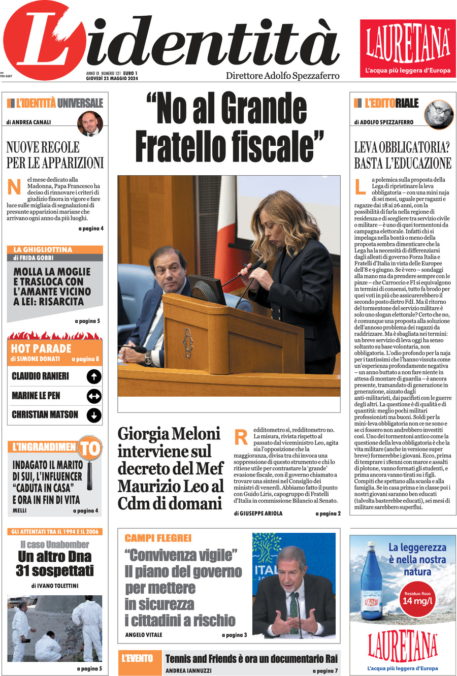 Prima-pagina-identita-edizione-di-oggi-23-05-2024