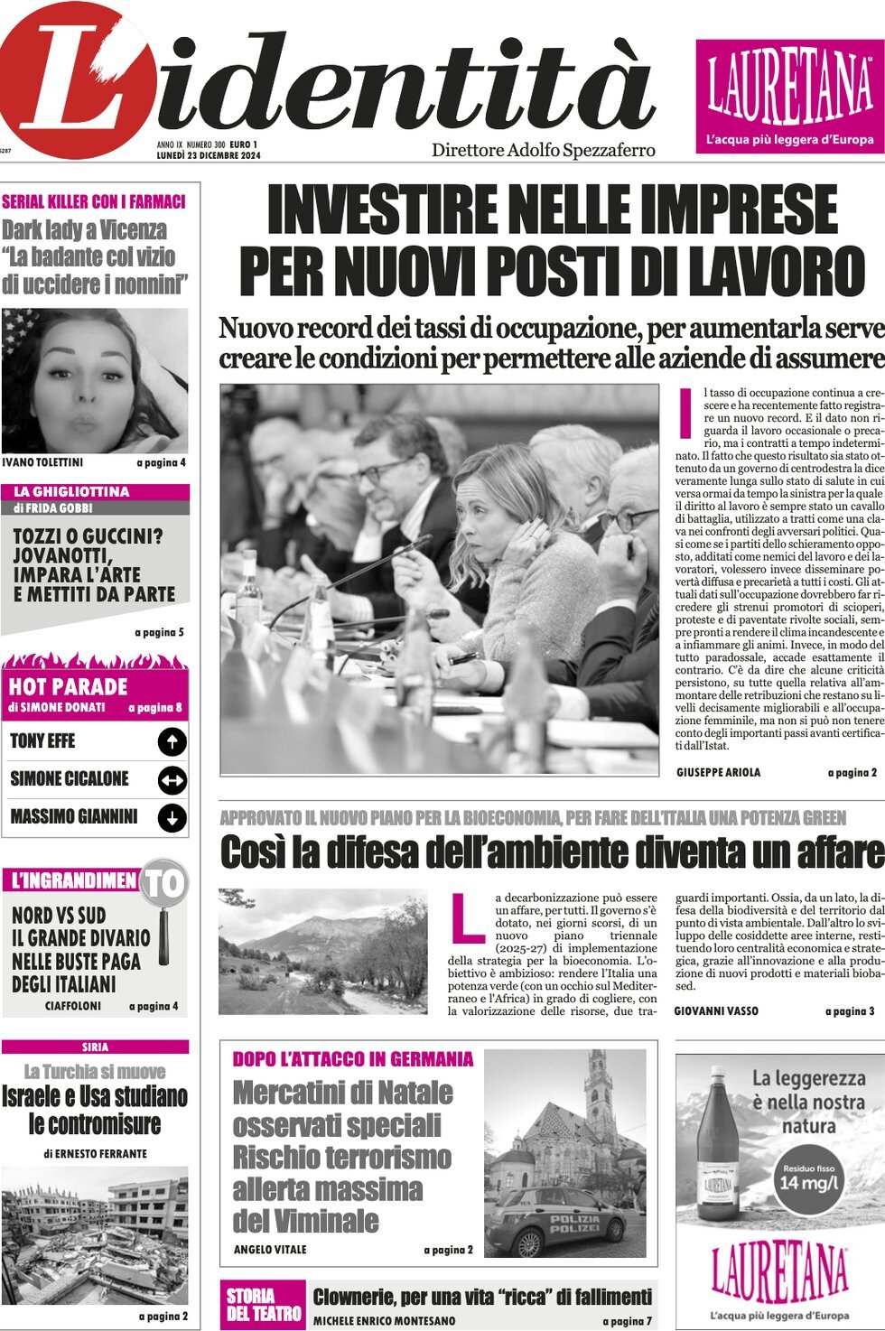 Prima-pagina-identita-edizione-di-oggi-23-12-2024