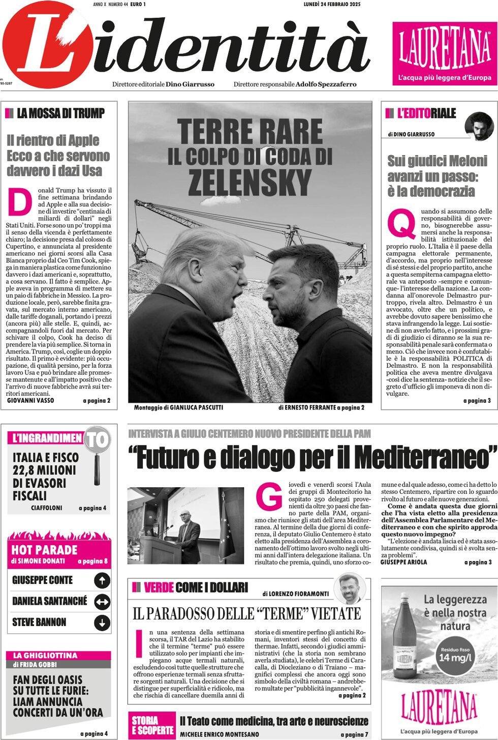 Prima-pagina-identita-edizione-di-oggi-24-02-2025