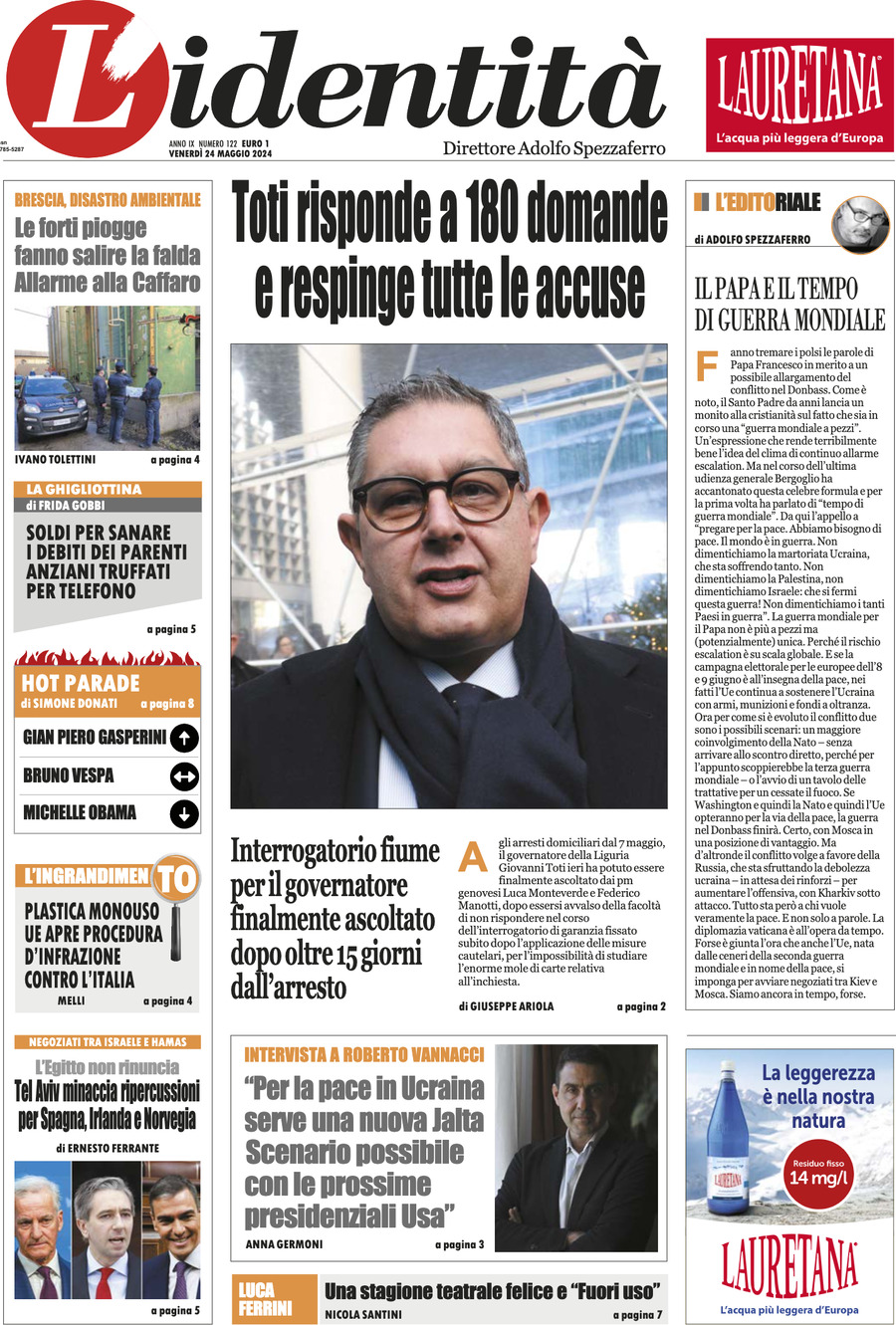 Prima-pagina-identita-edizione-di-oggi-24-05-2024