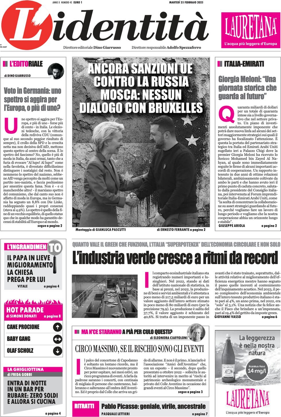 Prima-pagina-identita-edizione-di-oggi-25-02-2025